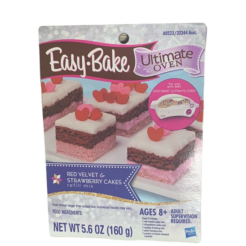 Easy Bake Red Velvet & Strawberry Cakes Mix Refill Pack 5.6 oz Ultimate Oven New